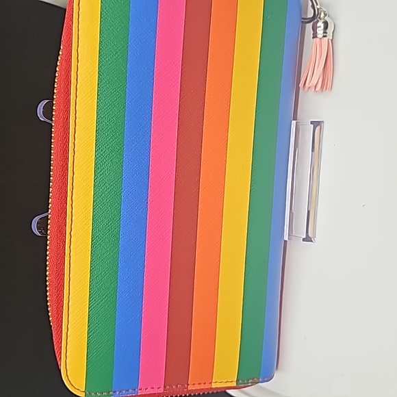 SALVATORE FERRAGAMO  RAINBOW ZIPPER LONG WALLET - Picture 4 of 8